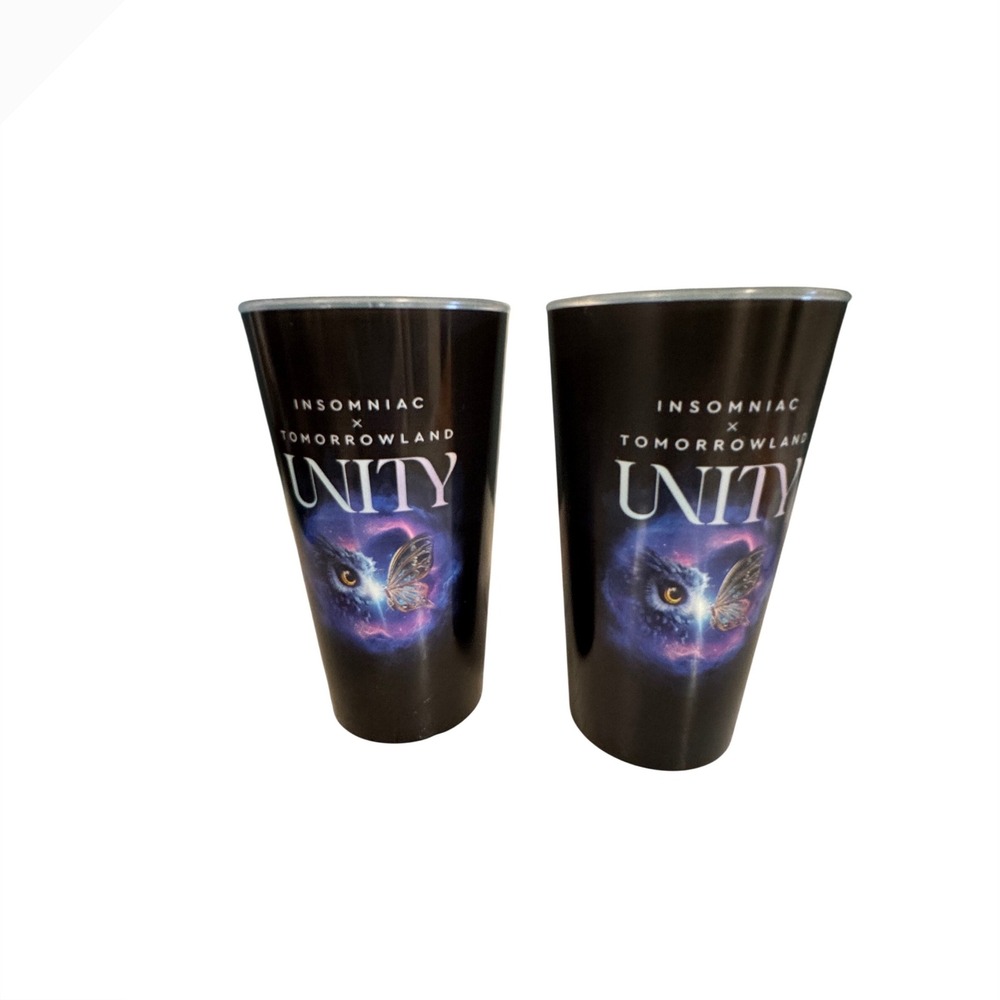 Insomniac x Tomorrowland Unity Festival Souvenir Cups Set of 2 EDM Memorabilia